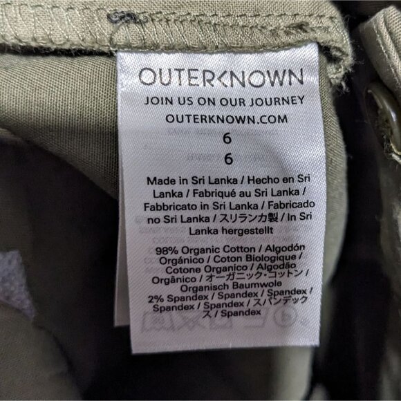 Outerknown | Avery flared stretch trousers in Olive Green - Picture 9 of 11